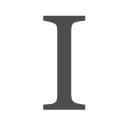 serifed letter I